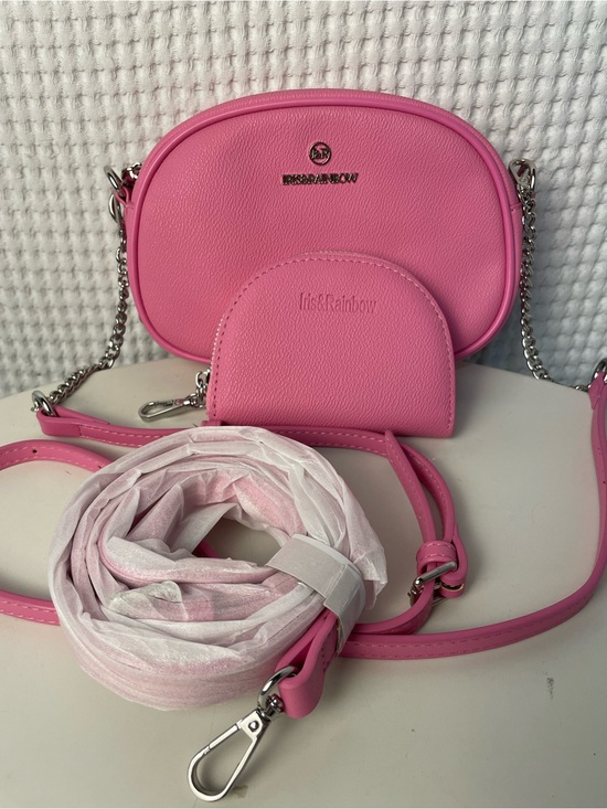 Iris & Rainbow Handbags - Iris & Rainbow Night Out Crossbody Bag in Bubble Gum Pink with Coin Pouch